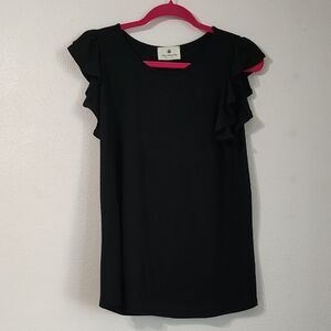Betsy's Boutique Shop Black Cap Sleeve Top Size M